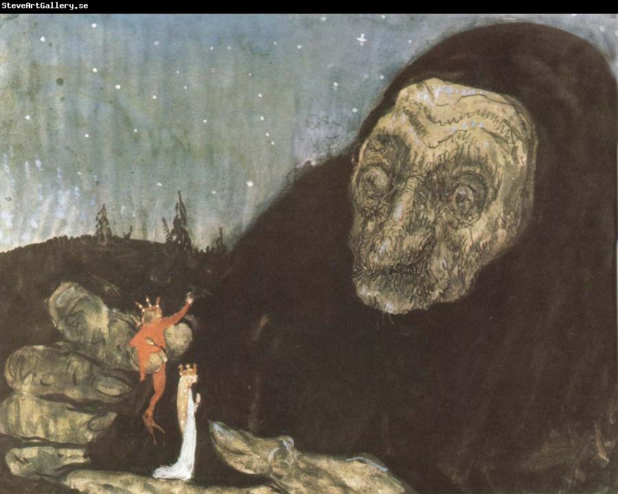 John Bauer Trollgumma and kungabarn